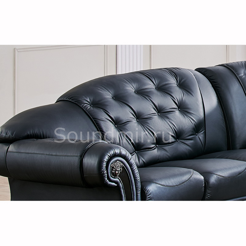 Meubiliar Classic Versace угловой диван черный левый